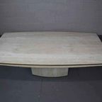 Travertine Dining Table By Jean Charles & Willy Rizzo, 1970' thumbnail 4