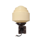 Art Deco Wandlamp Van Glas En Bakeliet thumbnail 6