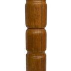 Vintage Pinewood Grenen Tafellamp Gedraaid Jaren 70 Design thumbnail 4