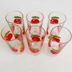 Set Vintage Gulf Drinkglazen Appels 1970 thumbnail 2