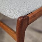 4 Vintage Deense Eetkamerstoelen Jaren 60 Teak Bouclé 60S thumbnail 6