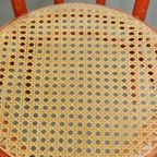 Super Charmante Set Van 4 Rode Vintage Thonet Design Bistrostoelen. thumbnail 10