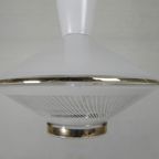 Hanglamp, Met Glazen Kap In Ufo Model, Jaren 50 thumbnail 5
