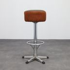 3x Bar Stool In Chrome, 1970s thumbnail 5