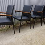 Set Van 6 Industriele Midcentury Armstoelen/ Vergaderstoelen thumbnail 10