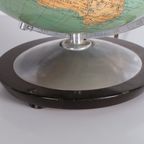 Midcentury Glazen Globe Met Licht Van Columbus Duoerdglobe, Duitsland thumbnail 9