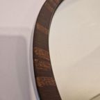 Vintage Ovale Spiegel Met Bruine Rand Jaren 70 thumbnail 6