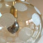 Leuke Vintage Hanglamp Met Rookglas En Messing Armatuur thumbnail 7