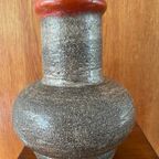 Vintage Stella Keramiek. Vintage Aardewerk Vaas Van Stehla. Brutalist East Germany Vaas thumbnail 6
