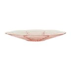 Vintage Art Deco Platte Fruitschaal Roze Geperst Glas thumbnail 5