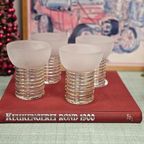 Art Deco Waterglazen/Sapglazen Gouden Randje (Set Van Vier) thumbnail 2