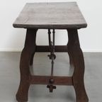 Geweldige Originele 18e-eeuwse Antieke Spaanse Side Table Met Een Prachtig Patina thumbnail 4