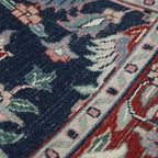 Mooi Gekleurd Blauw Oosters Tapijt/ Vloerkleed Met Een Floraal Patroon, 150 X 90 Cm thumbnail 5