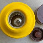 Vintage Aladdin Thermos / Thermosfles, Geel & Bruin thumbnail 10