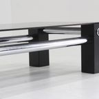 Vintage Design Salontafel Chrome En Glas 1970S Space Age thumbnail 7