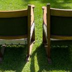 Twee Antieke Groene Fauteuils thumbnail 8