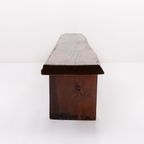 Varnished Solid Wood Bench, Mid-20Th Century thumbnail 5