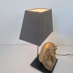 Hollywood Regency Tafel Lamp Farao Deknudt Jansen Stijl. thumbnail 9