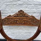 Antieke Stoel - Dagobertstoel Met Mooie Details En Kussentje thumbnail 11