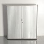Gispen Octa Roldeurkast, Aluminium, 136 X 120 Cm, Incl. 3 Legborden, thumbnail 2