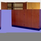 Grote Hoge 8-deurs Vintage Design Kledingkast In Teak, 1960s thumbnail 6