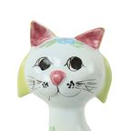 Italiaans Keramiek Poes Spaarpot Katten Beeld Quadrifoglio thumbnail 7