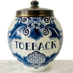 Toeback Pot 1950 Velsen Keramiekfabriek Delftsblauw Delfts Blauw thumbnail 4