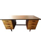 Groot Vrijstaand Vintage Bureau Hout, Jaren '60 thumbnail 9