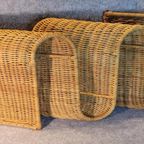 Vintage Italiaans Design Rotan / Rieten Tijdschriftenrek thumbnail 3