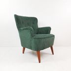 Artifort Fauteuil Groene Ribstof | Donkergroen Theo Ruth thumbnail 4