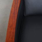 Luxe Art Deco Schuitema Design Fauteuil Model Frank Uit De Decoforma Serie Met Zwart Leer thumbnail 8