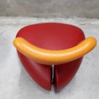 * Leolux Pallone Oranje Rode Design Fauteuil thumbnail 6