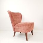 Artifort Clubfauteuil Roze Ribstof Cocktailstoeltje thumbnail 9