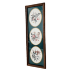Vintage Ingelijste Prent Met Drie Bloemen Tafereeltjes Schilderij thumbnail 4