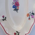 Vintage Schaal Met Bloemen. Sarreguemines thumbnail 5
