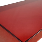 Postmoderne Rood Plexiglas Salontafel 1990s thumbnail 7