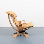 Vintage Scandinavian Swivel Lounge Chair / Fauteuil, Sweden 1970’S thumbnail 4