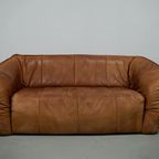 Cognac Leren Andes Bank Van Gerard Van Den Berg Voor Montis Jaren 1970 thumbnail 8