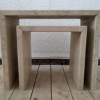 Italy Travertine Nest Tables 70 'S thumbnail 7