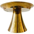 Vintage Mid-century Strakke Messing Kaarsenhouder Gouden Kandelaar 1950’s thumbnail 5