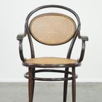 Zeer Charmante, Elegante, Vintage Bentwood Thonet Design Bistro Stoel Met Comfortabele Armleggers thumbnail 3