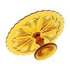 Art Deco Amber Taartschaal Gebak Schaal Depression Glass 27cm thumbnail 23