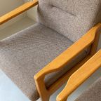 Vintage Houten Zithoek 3 Zitsbank En 2 Fauteuils thumbnail 13