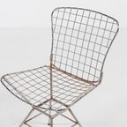 Pair Of Vintage Italian Design Architectural Steel Wire Chairs From 1970’s thumbnail 8