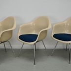 Set Of Three Parchment Fiberglass Dax Armchairs Eames For Herman Miller / Vitra thumbnail 19