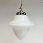 Opaalglazen Art Deco Plafondlamp Uit De 1960’S thumbnail 10
