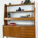 Zweedse Vintage Teak Fineren Boekenkast thumbnail 7