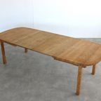 Brutalist Eettafel | Vintage Tafel | Eiken | Verlengbaar thumbnail 5