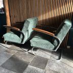 Pair Of Bauhaus Armchairs Fauteuil: Mucke Melder, W.H Gispen thumbnail 4