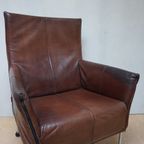 Vintage Montis Charly Flex Fauteuil Bruin Leder, Gerard Van Den Berg Voor Montis thumbnail 5